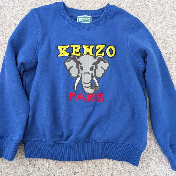 Kenzo Kids Blue Sweatshirt with Elephant Design - Picture 4 of 6